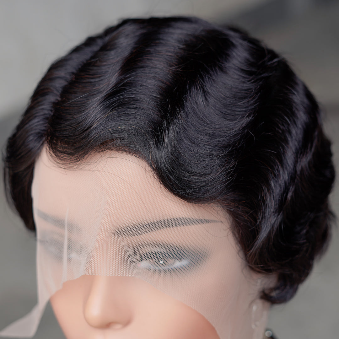 Pixie Cut Wig 13*4*1 lace part ---JK9012-1B#--RMB 105