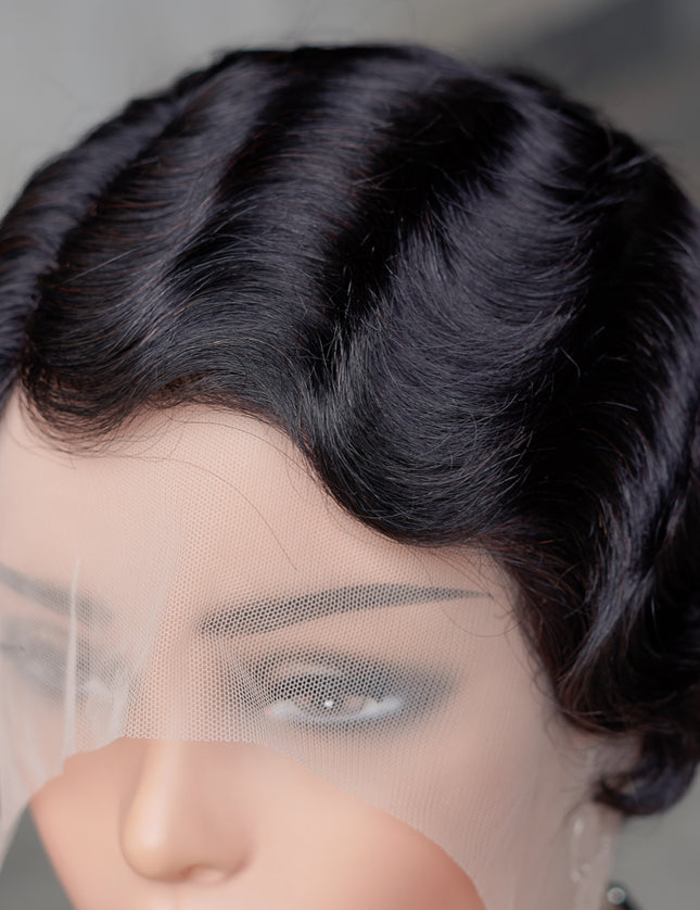 Pixie Cut Wig 13*4*1 lace part ---JK9012T-1B#