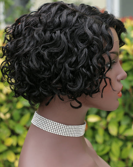 Pixie Cut Wig 13*4*1 lace part -Model--9003-1B#