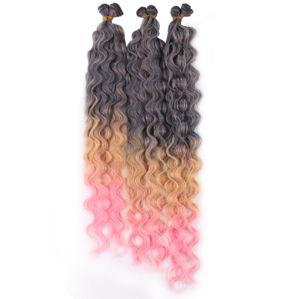 Fiber body wave Six Piece Set Hair weft-5