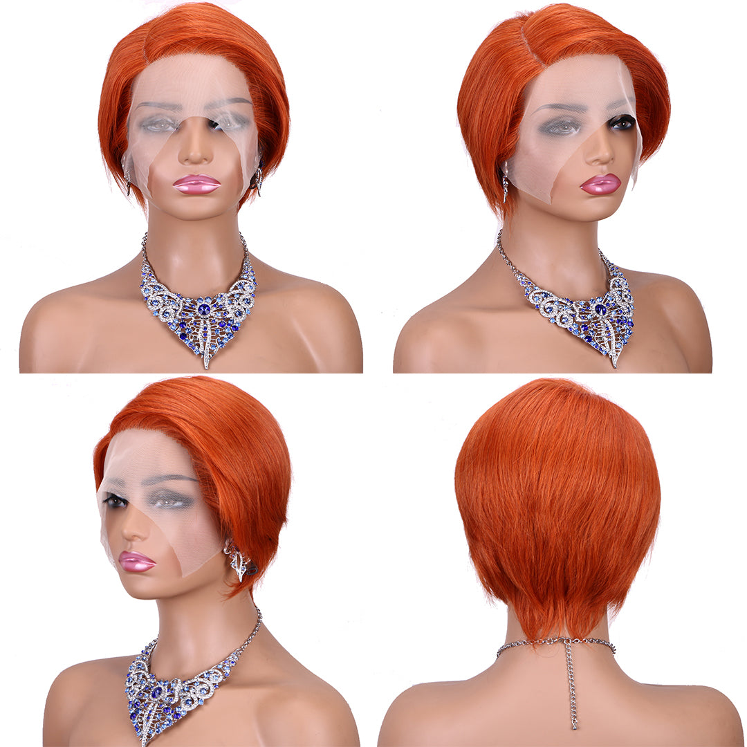 Pixie Cut Wig 13*4*1 lace part --9164-350#--RMB 120--100g