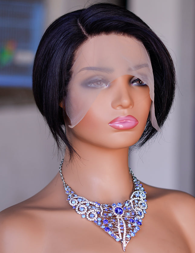 Pixie Cut Wig 13*4*1 lace part ---9164---1B#