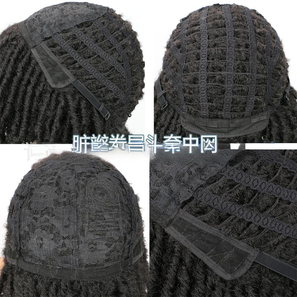 Fiber hair wig small roll Dread locks-black color