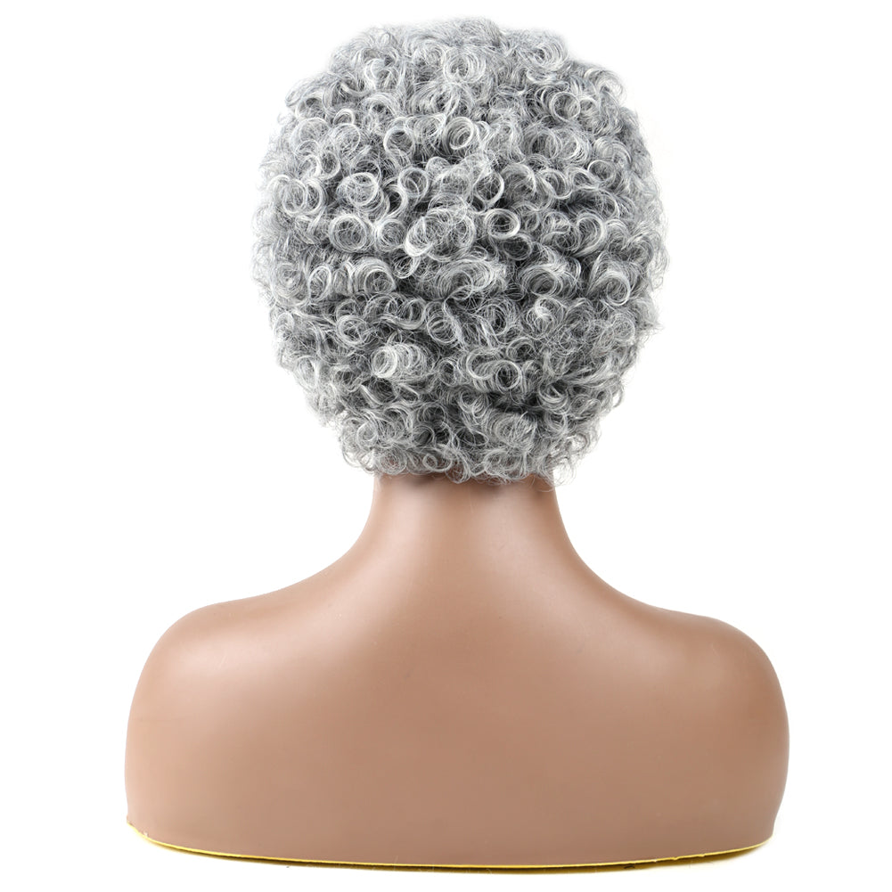 Synthetic Hair Wig Wool Roll -gray