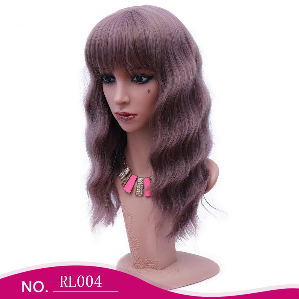 Fiber wig with a bang