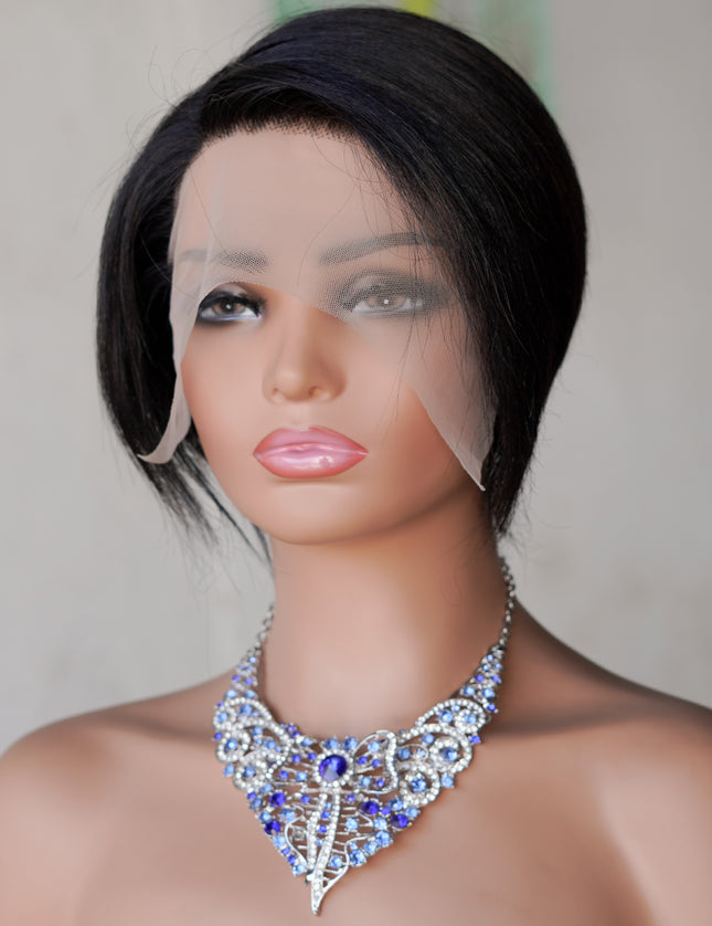 Pixie Cut Wig 13*4*1 lace part ---9164---1B#