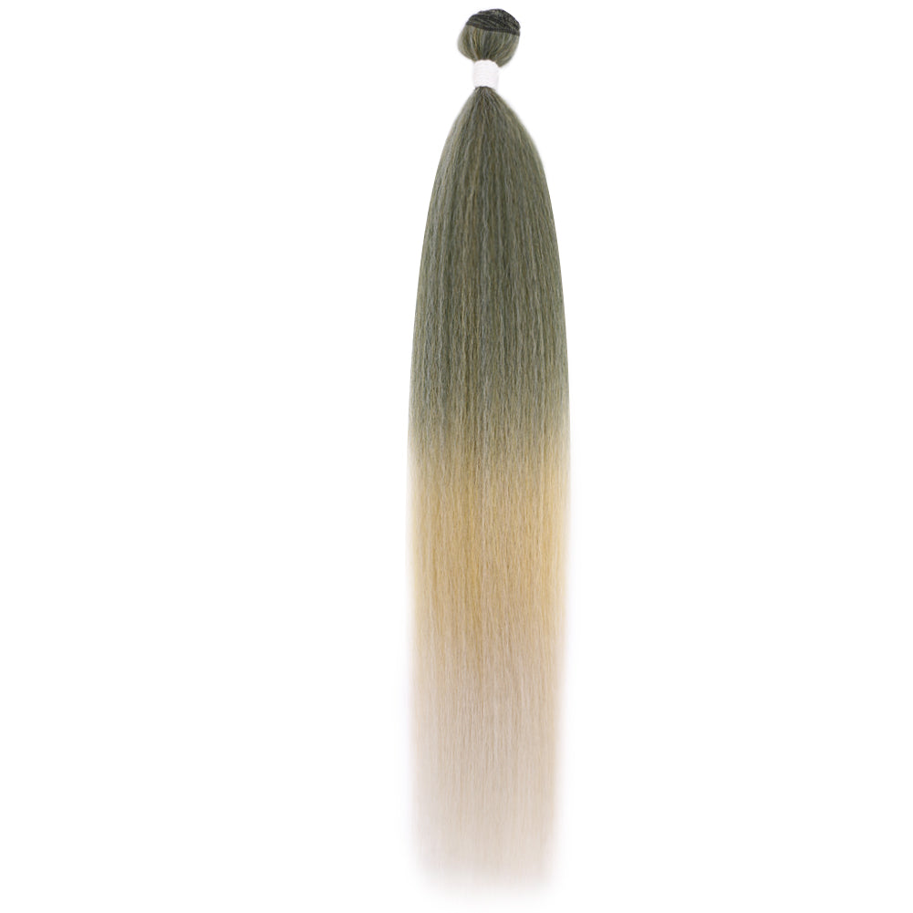 Synthetic Yaki six piece set hair weft