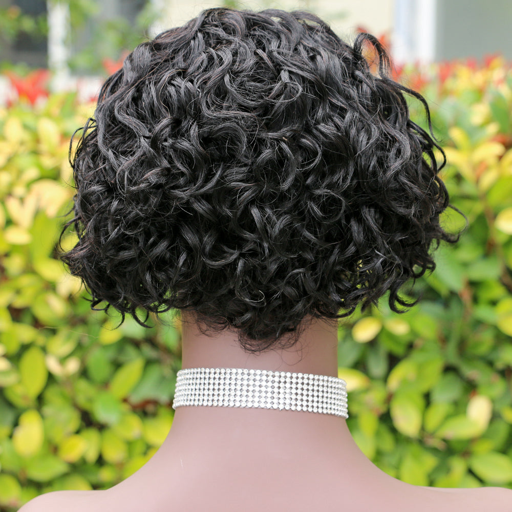 Pixie Cut Wig 13*4*1 lace part -Model--9003-1B#-RMB 143