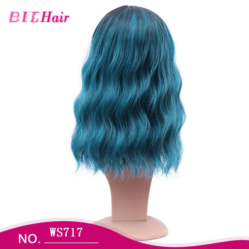 Fiber ombre green color Wig