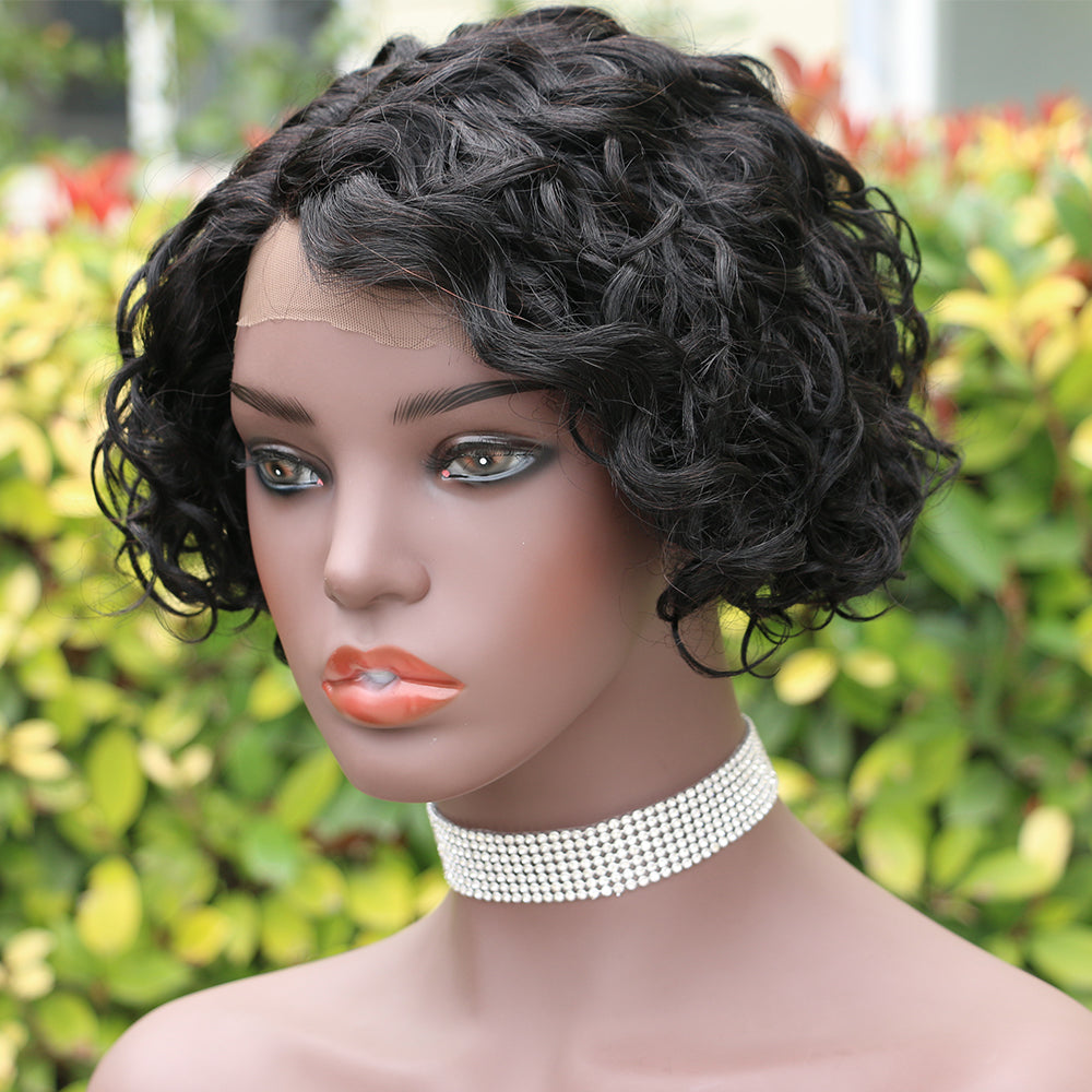 Pixie Cut Wig 13*4*1 lace part -Model--9003-1B#-RMB 143