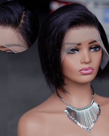 Pixie Cut Wig 13*4 lace part ---JK013--color 1B---pay 1 get 2