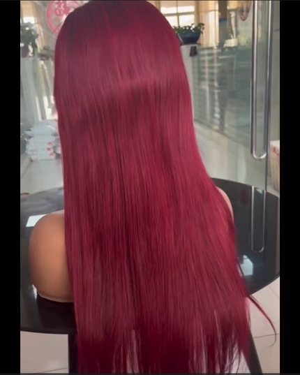 Straight ombre 1b/99j 4x4，5x5 Lace closure 100% Virgin Human Hair Wig 15A