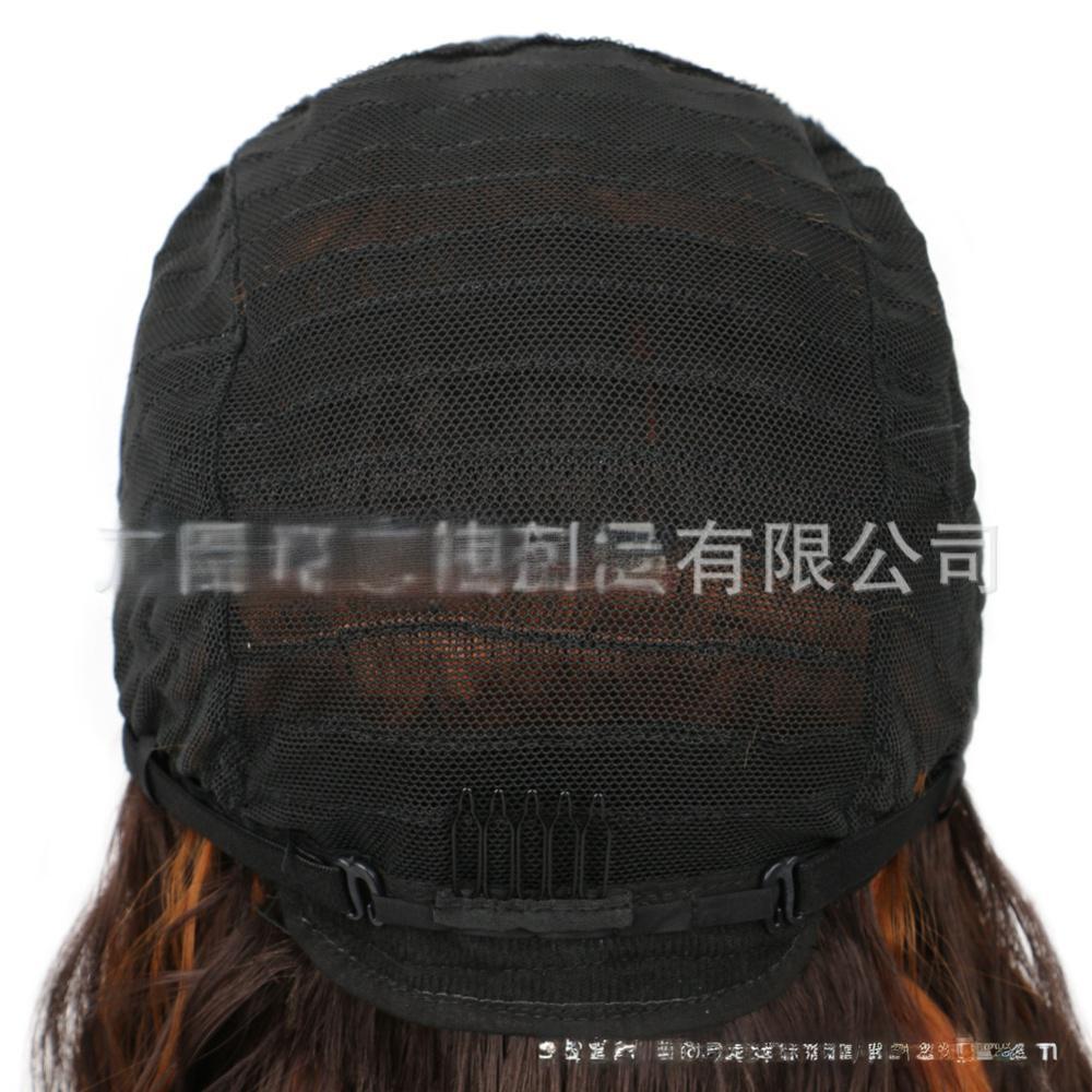 Synthetic fiber wigs lace size big wave-5