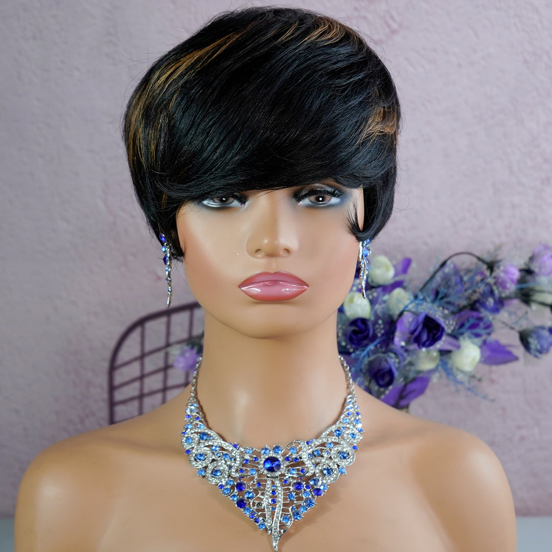 Machine made pixie cut wig---JK2214---RMB 61