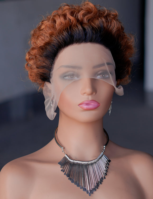 Pixie Cut Wig 13*1 lace part ---JK2016---T1B/30#---buy 1 get 2