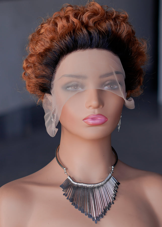 Pixie Cut Wig 13*1 lace part ---JK2016---T1B/30#---buy 1 get 2