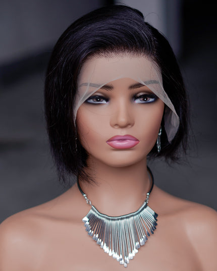 Pixie Cut Wig 13*4 lace part ---JK013--color 1B---pay 1 get 2