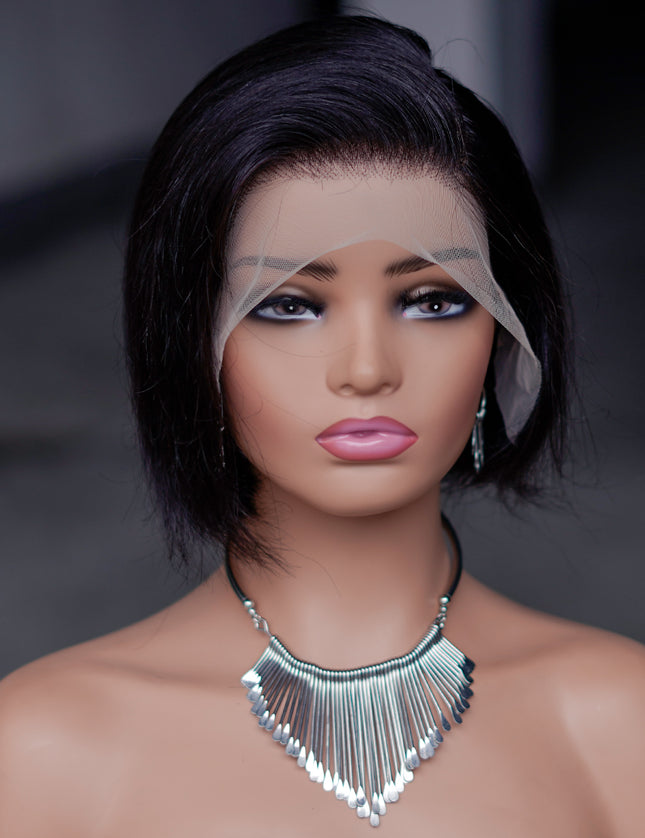 Pixie Cut Wig 13*4 lace part ---JK013--color 1B---pay 1 get 2