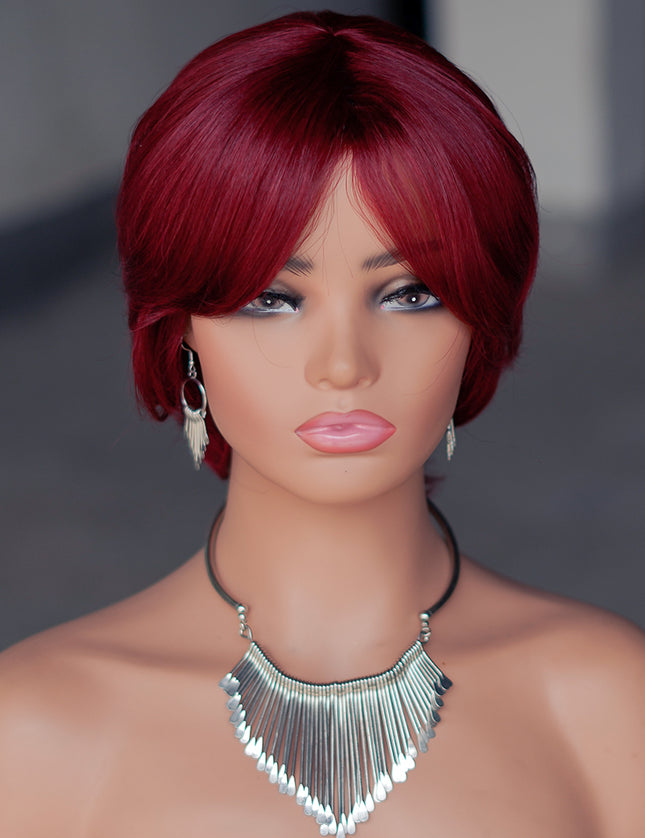 Machine made pixie cut wig---#99 --JKF661---pay 1 get 2
