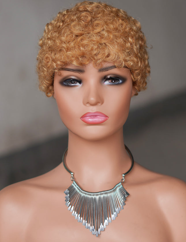 Machine made pixie cut wig---JK9044---#27-pay 1 get 2