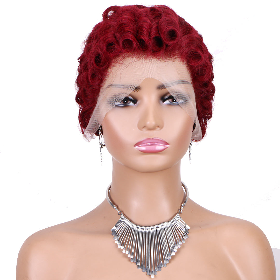 Pixie Cut Wig 13x4 lace Frontal #99---JK804--RMB 160