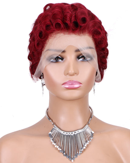 Pixie Cut Wig 13x4 lace Frontal #99---JK06
