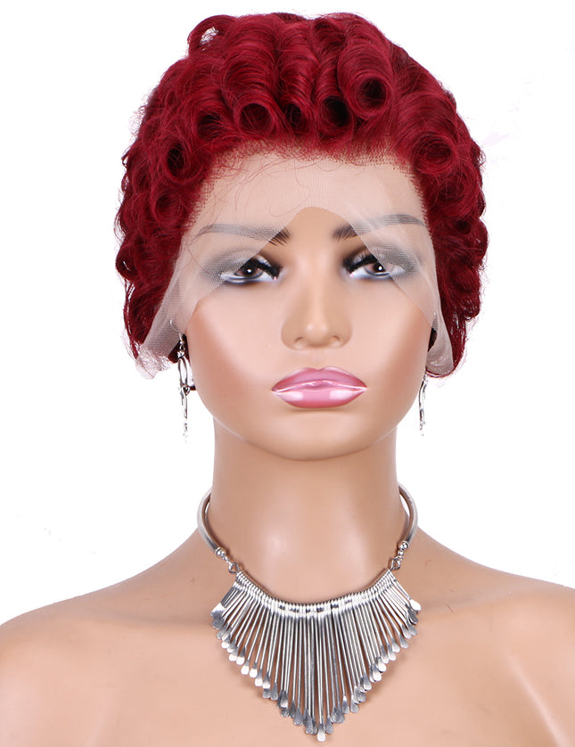 Pixie Cut Wig 13x4 lace Frontal #99---JK06