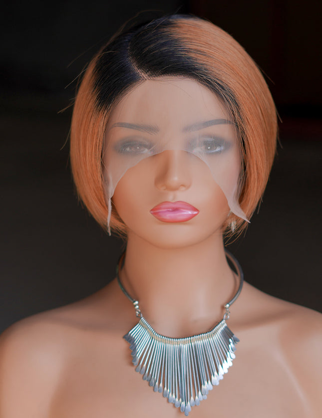 Pixie Cut Wig 13*4*1 lace part ---9164-1B/30#---pay 1 get 2