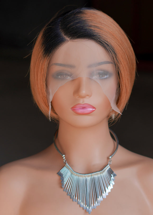 Pixie Cut Wig 13*4*1 lace part ---9164-1B/30#---pay 1 get 2