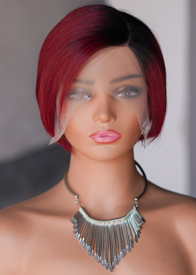 Pixie Cut Wig 13*4*1 lace part ---9164-1B/99#---pay 1 get 2