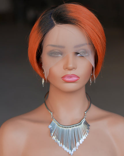 Pixie Cut Wig 13*4*1 lace part ---9164-1B/350#---pay 1 get 2