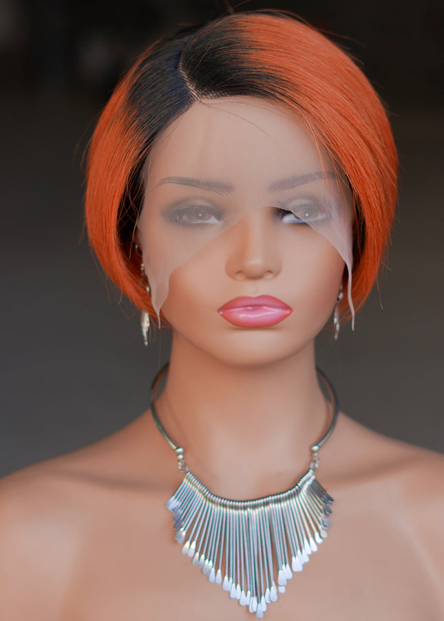 Pixie Cut Wig 13*4*1 lace part ---9164-1B/350#---pay 1 get 2