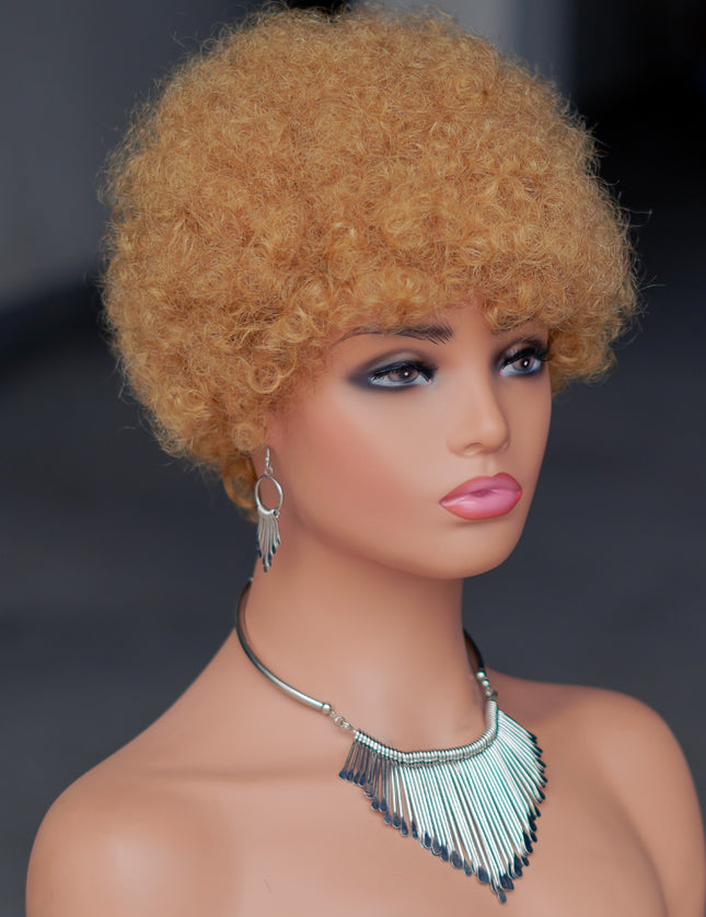 Machine made pixie cut wig---JK9032---#27---pay 1 get 2