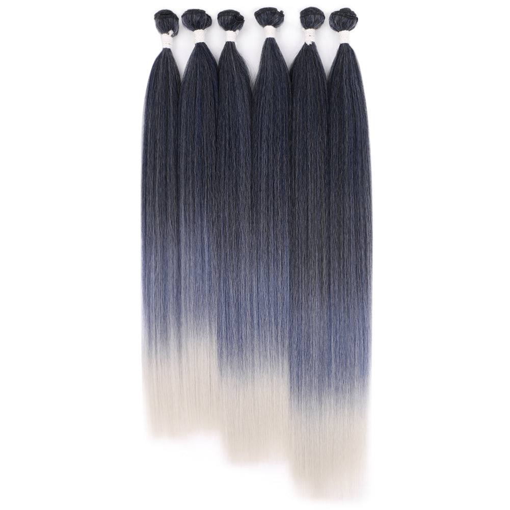 Synthetic Yaki six piece set hair weft-3