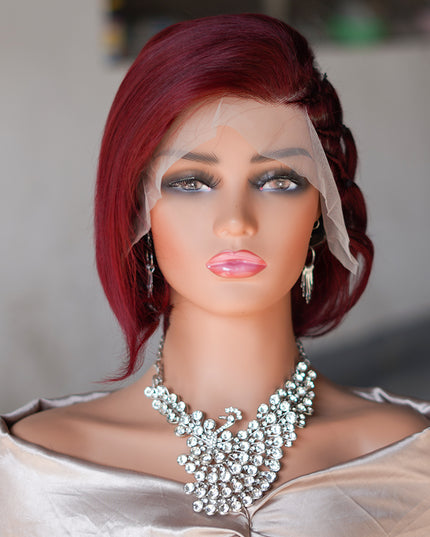 Pixie cut wig 13x4 Lace Frontal Wig---JK045----color #99