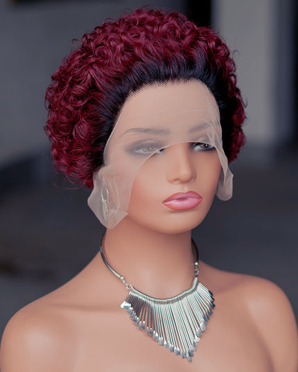 Pixie Cut Wig 13*1 lace part ---JK2016---T1B/99#---buy 1 get 2