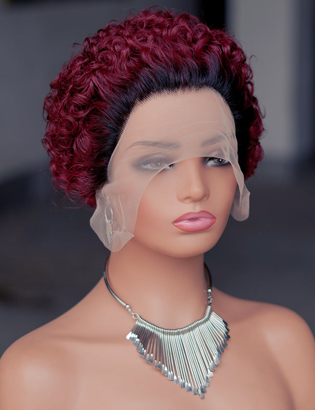 Pixie Cut Wig 13*1 lace part ---JK2016---T1B/99#---buy 1 get 2