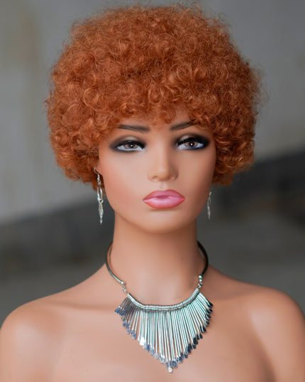 Machine made pixie cut wig---JK9032-#30---pay 1 get 2