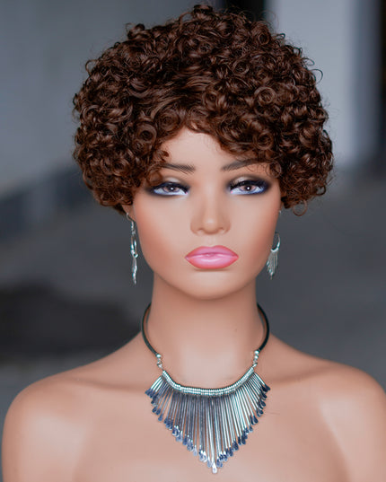 Machine made pixie cut wig--JK9042-#4-pay 1 get 2