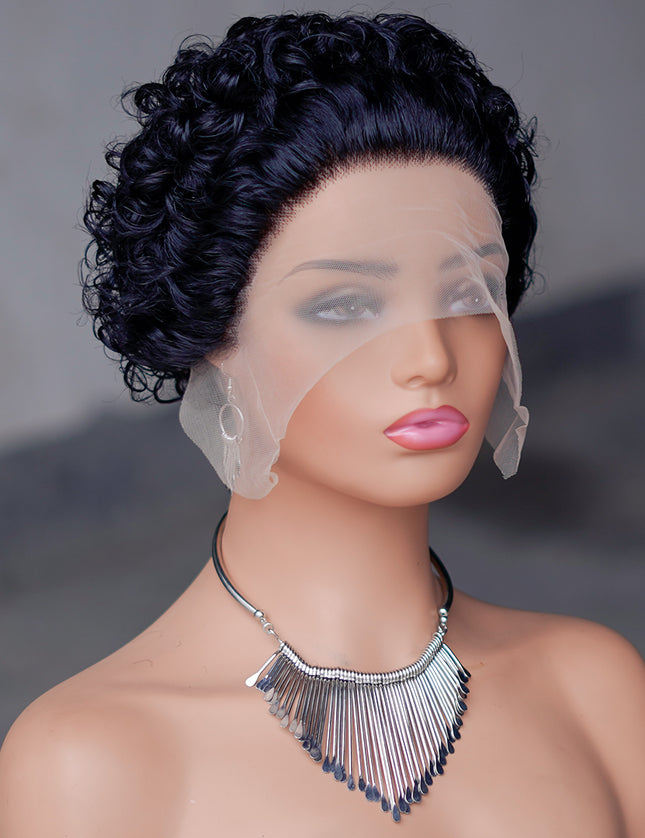 Pixie Cut WIG 13*1 lace part ---JK2016---1B#--buy 1 get 2