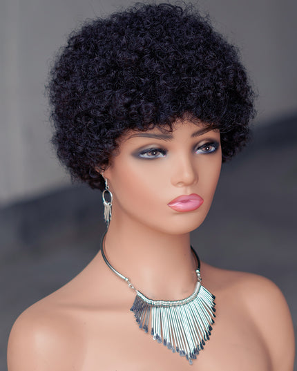 Machine made pixie cut wig---JK9032---#1B ---pay 1 get 2