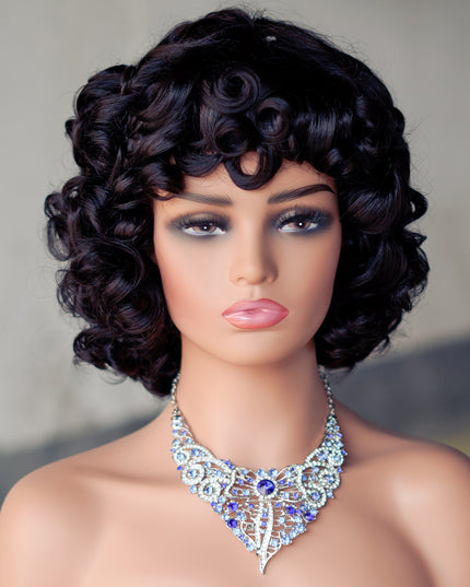 full machine made wig with bang-CX032-ZZY