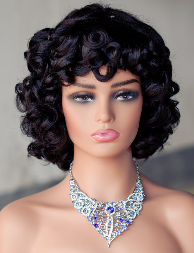 full machine made wig with bang-CX032-ZZY