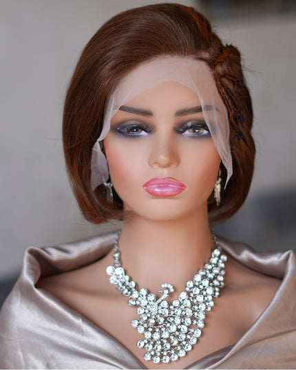 Pixie cut wig 13x4 Lace Frontal Wig--- #4/350---JK045