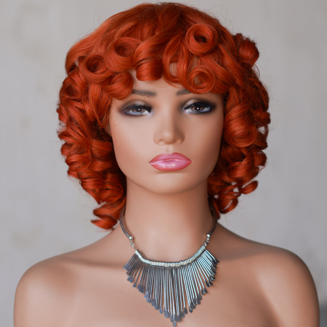 #350 color--full machine made wig with bang-ZZY031