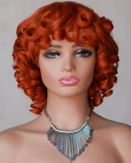 #350 color--full machine made wig with bang-ZZY031
