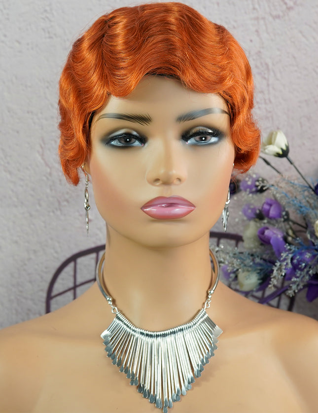 Machine made pixie cut wig---JK9012---#350---pay 1 get 2