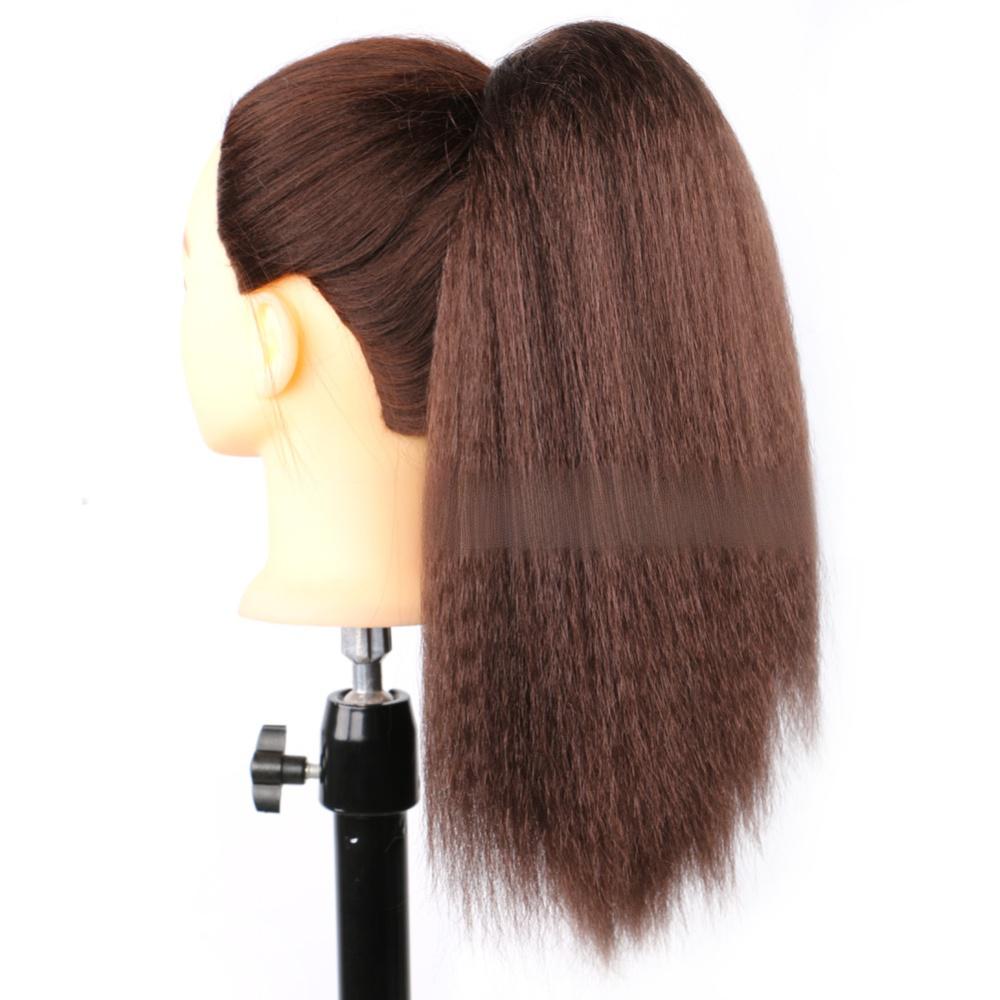 Corn curling drawstring fiber ponytail Yaki fluffy drawstring-3