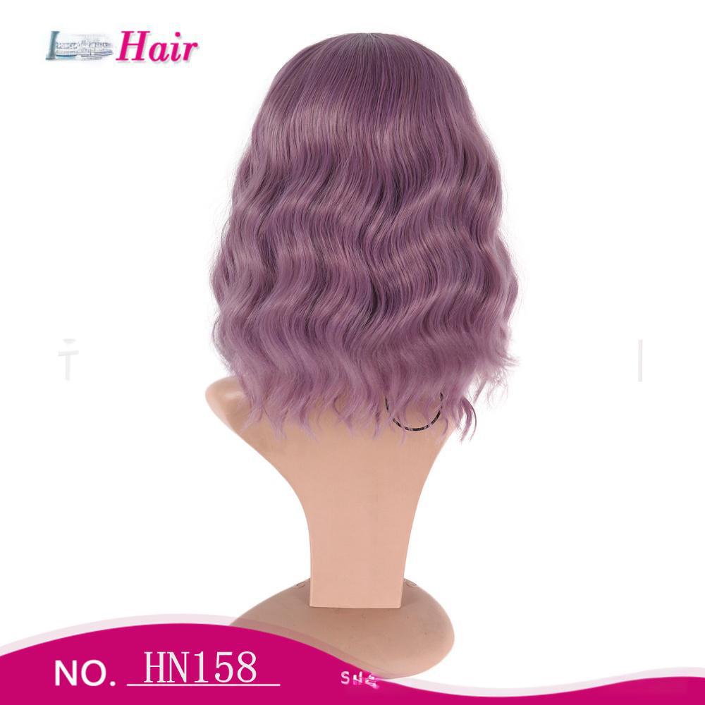 Short fiber cosplay wig with a bang