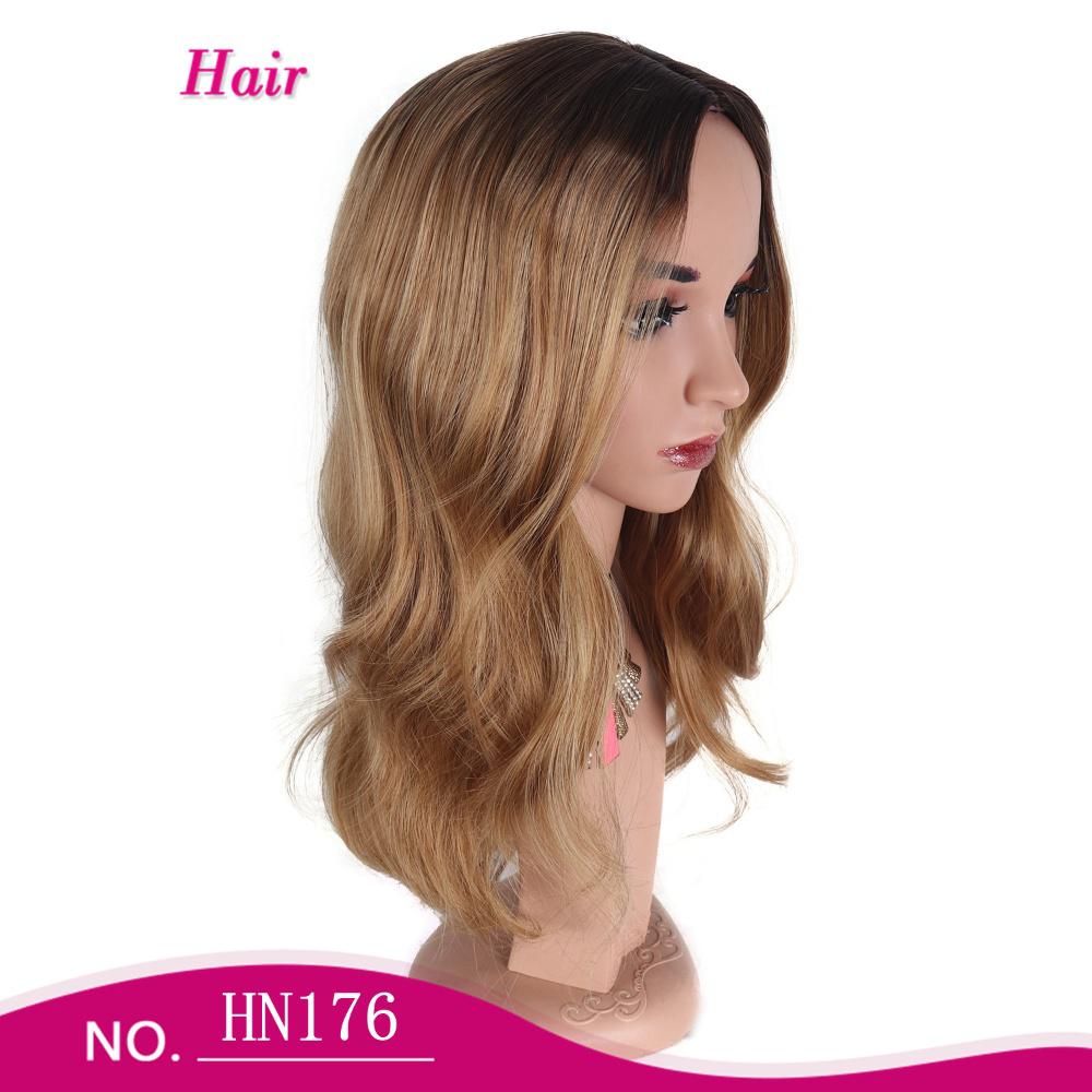Fiber Wig big wave brown color